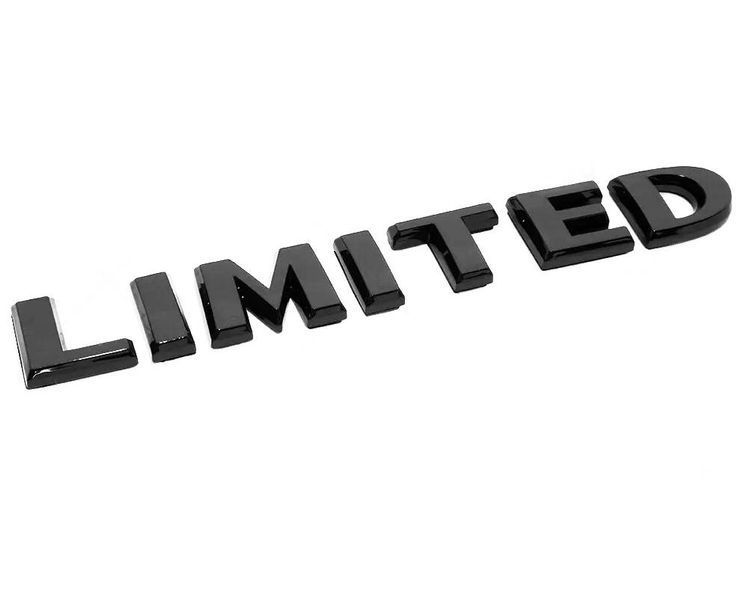 Автологотип емблема напис Jeep Limited чорний глянець 430620 фото