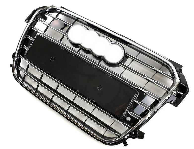 Решітка радіатора на Audi A1 2010-2014 стиль S1 Chrome Black 427358 фото Решітка радіатора на Audi A1 2010-2014 стиль S1 Chrome Black 427358 фото