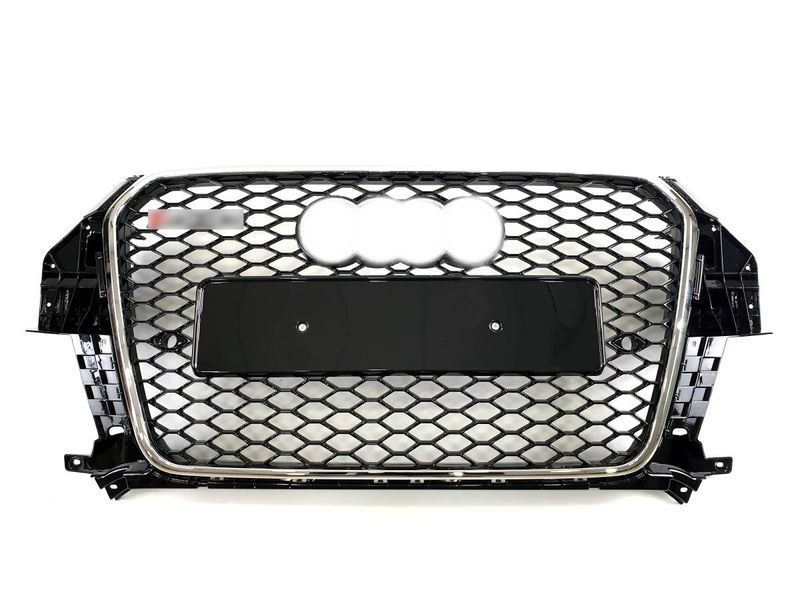 Решетка радиатора на Audi Q3 2011-2014 в стиле RSQ3 Chrome Black 427339 фото Решетка радиатора на Audi Q3 2011-2014 в стиле RSQ3 Chrome Black 427339 фото