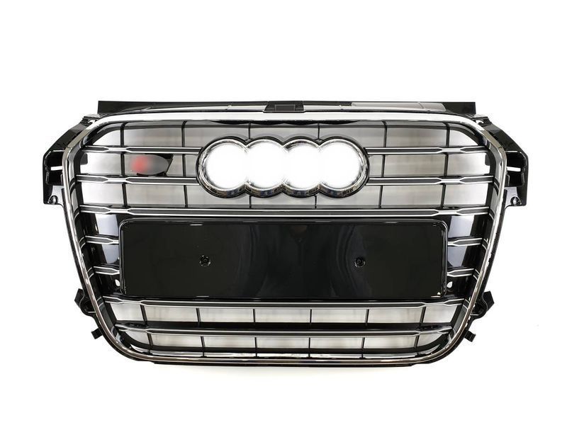 Решітка радіатора на Audi A1 2010-2014 стиль S1 Chrome Black 427358 фото Решітка радіатора на Audi A1 2010-2014 стиль S1 Chrome Black 427358 фото