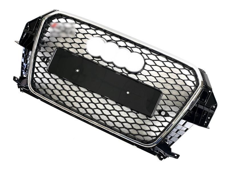 Решетка радиатора на Audi Q3 2011-2014 в стиле RSQ3 Chrome Black 427339 фото Решетка радиатора на Audi Q3 2011-2014 в стиле RSQ3 Chrome Black 427339 фото
