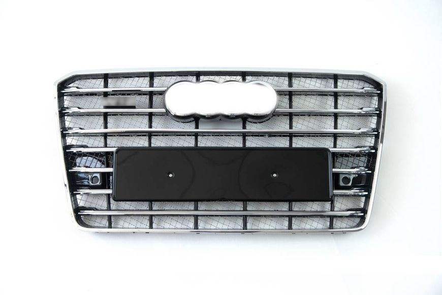 Решетка радиатора на Audi A8 2014-2017 в стиле W12 Chrome Black 427431 фото