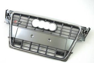 Решітка радіатора на Audi A4 B8 2007-2011 стиль S4 Silver Chrome 427375 фото