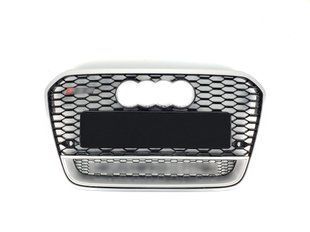 Решітка радіатора на Audi A6 C7 2011-2014 стиль RS6 Silver Black quattro 427314 фото