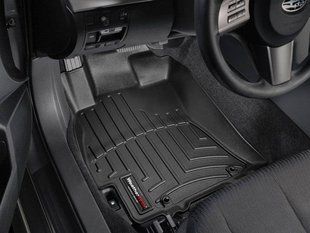 3D килимки для Subaru Legacy, Outback 2009-2014 чорні передні WeatherTech 442591 46719 фото