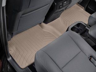 3D килимки для Toyota Sequoia 2007- бежеві задні з консоллю WeatherTech 450937 46910 фото
