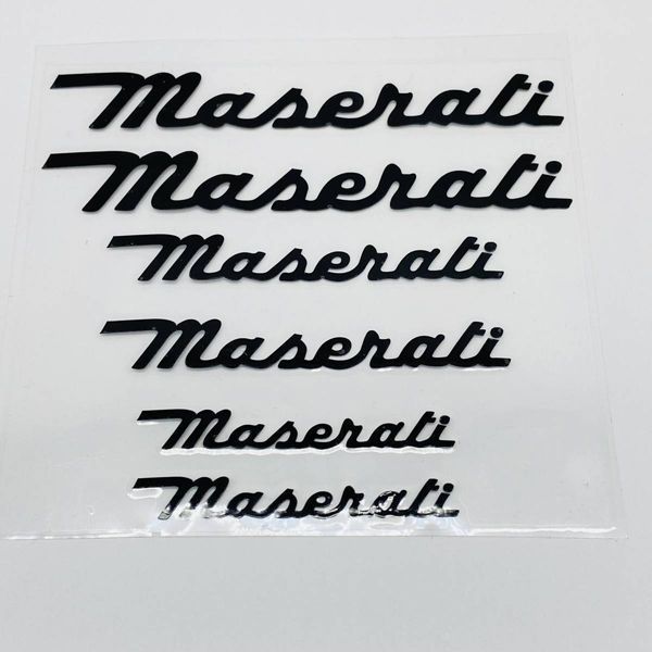 Наклейки на супорт Maserati чорні 430637 фото