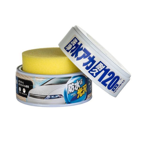 Очищающий воск Soft99 Coating & Cleaning Wax White 230 г с водоотталкивающим эффектом для белых авто 417657 фото