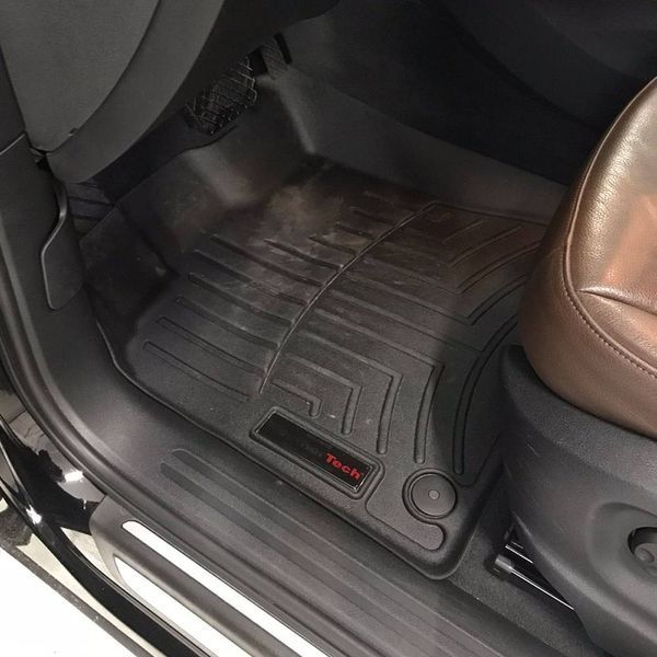 3D килимки для Audi Q5 2008-2016, Porsche Macan 2009- чорні передні WeatherTech 442301 46134 фото