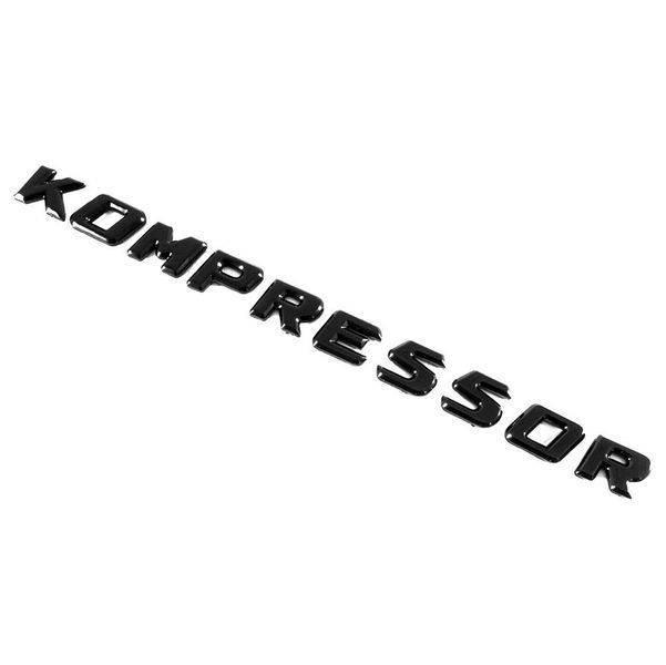Автологотип емблема напис Mercedes Kompressor чорний глянець 180мм 417347 фото