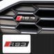 Автологотип емблема напис Audi RS3 в решітку радіатора хром 407735 фото 3