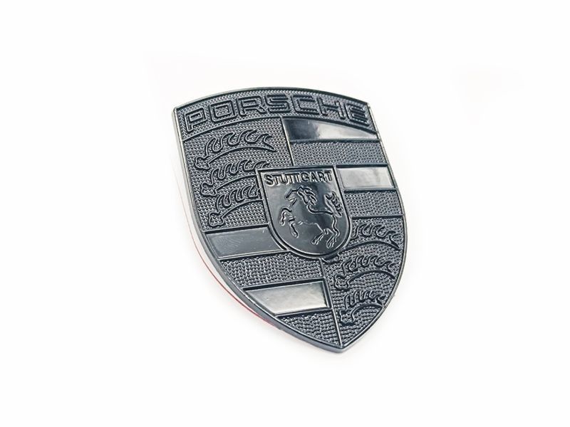 Автологотип емблема Porsche Black на капот чорний глянець 2 pin 430164 фото