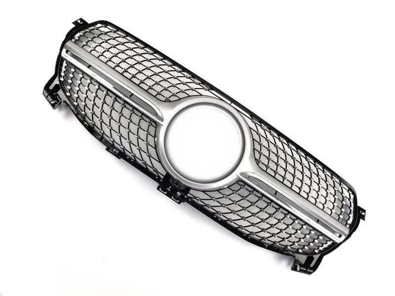 Решітка радіатора на Mercedes GLE-class W167 2018-2023 Normal Diamond Silver 430019 фото