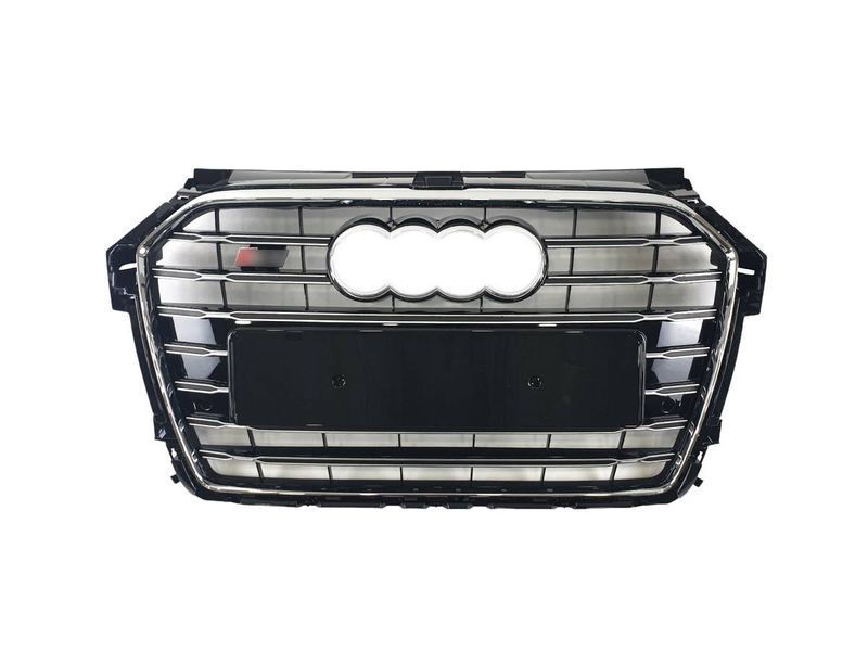 Решітка радіатора на Audi A1 2014-2019 стиль S1 Chrome Black 427359 фото Решітка радіатора на Audi A1 2014-2019 стиль S1 Chrome Black 427359 фото