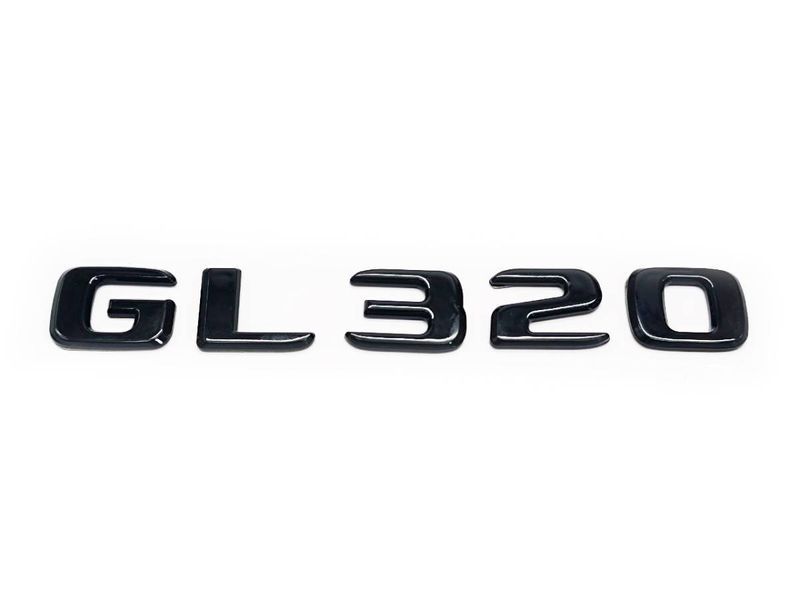 Автологотип шильдик эмблема надпись Mercedes GL320 Black черный глянец 430361 фото