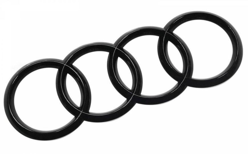 Автологотип емблема чорні кільця Audi Q5 2020- Sportback Black Edition на кришку багажника 80F853742AT94 232930 фото