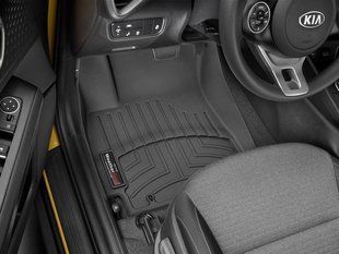 3D килимки для Kia Soul EV 2015- electro чорні передні WeatherTech 4415231 263113 фото
