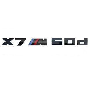 Автологотип емблема напис BMW X7M50d black глянець на кришку багажника 418329 фото