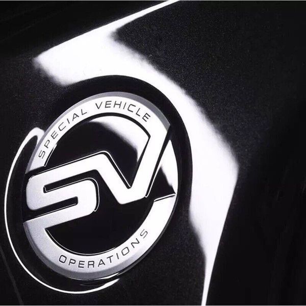 Автологотип емблема напис Land Range Rover SV silver black на арку дверей 418273 фото