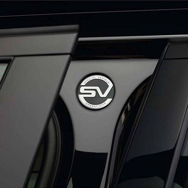 Автологотип емблема напис Land Range Rover SV silver black на арку дверей 418273 фото