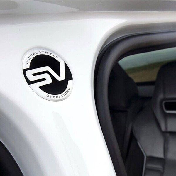 Автологотип емблема напис Land Range Rover SV silver black на арку дверей 418273 фото