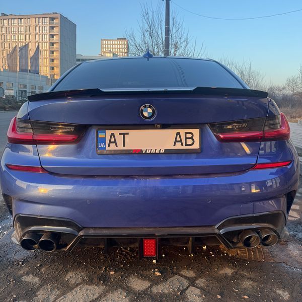Спойлер на машину BMW 3 G20 2018- M4 стиль черный глянец 355160 фото