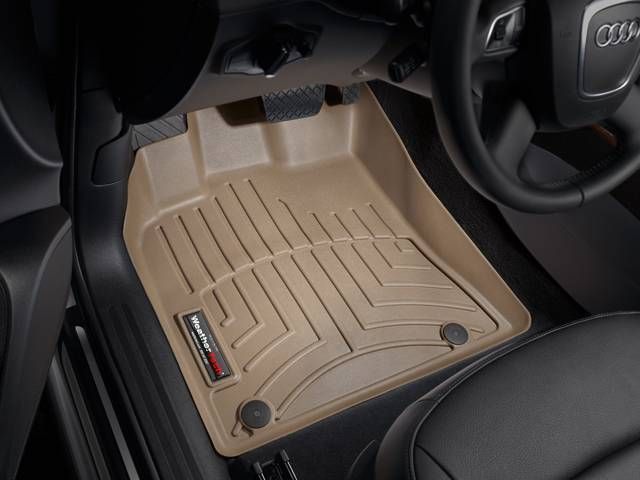 3D килимки для Audi Q5 2008-2016, Porsche Macan 2009- бежеві передні WeatherTech 452301 98093 фото