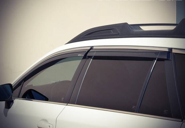 Дефлекторы окон на Subaru Outback 2015-2019 с хром молдингом WELLvisors 3-847SU010 209014 фото
