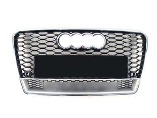 Решітка радіатора на Audi A7 2010-2014 стиль RS7 Chrome Black quattro 429940 фото