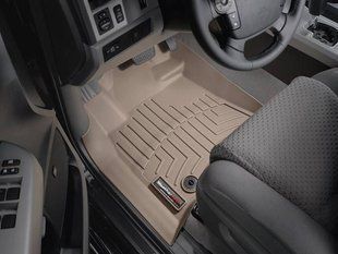 3D килимки для Toyota Sequoia, Tundra 2013- бежеві передні WeatherTech 454081 46923 фото
