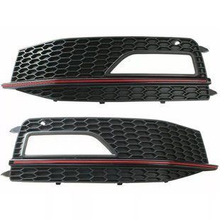 Решітки переднього бампера на Audi A4 B8 2011-2015 S-Line Black Red 522848 фото