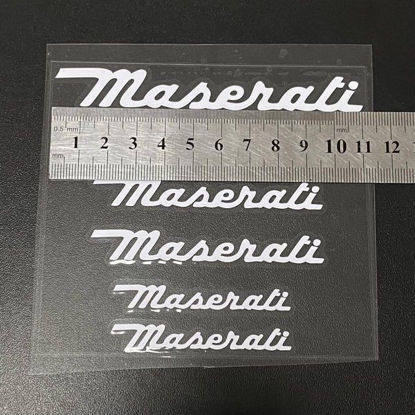 Наклейки на супорт Maserati білі 430638 фото