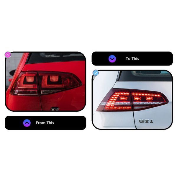 Задние фонари на Volkswagen Golf 7 2013-2017 LED 430485 фото