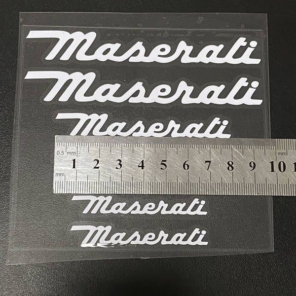 Наклейки на супорт Maserati білі 430638 фото