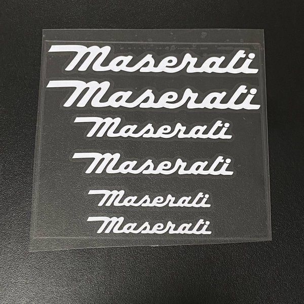 Наклейки на супорт Maserati білі 430638 фото