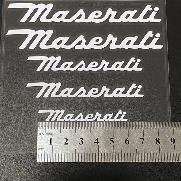 Наклейки на супорт Maserati білі 430638 фото