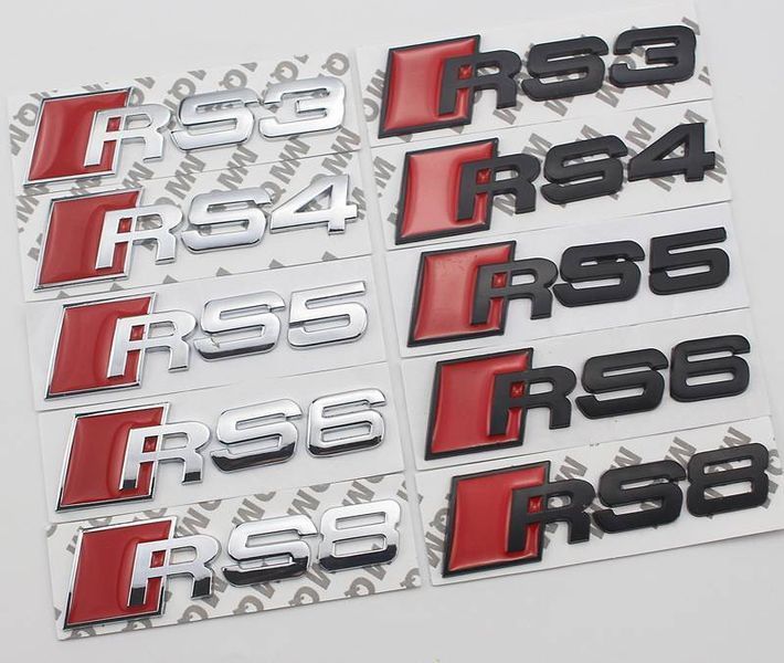 Автологотип шильдик эмблема надпись Audi RS8 red chrome Emblems 170796 241284 фото