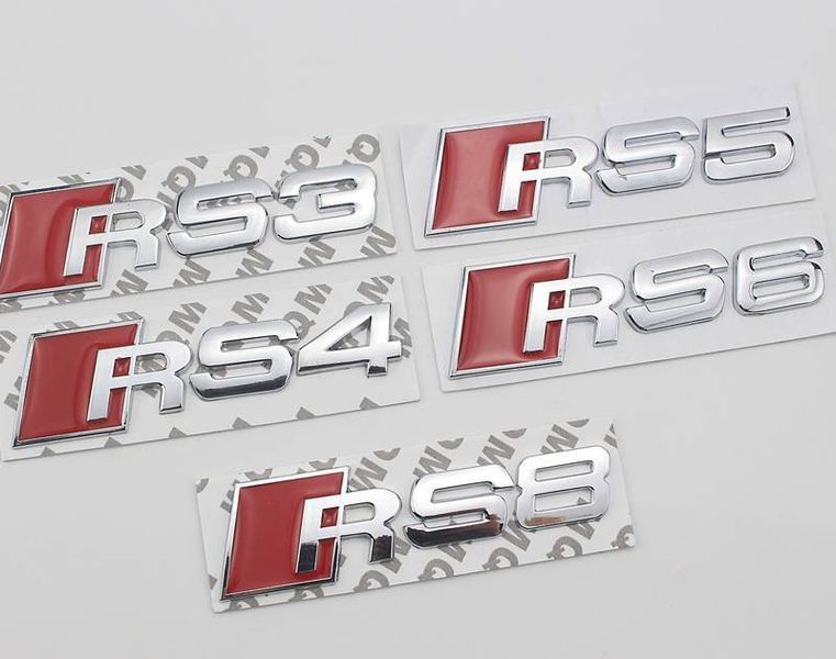 Автологотип шильдик эмблема надпись Audi RS8 red chrome Emblems 170796 241284 фото