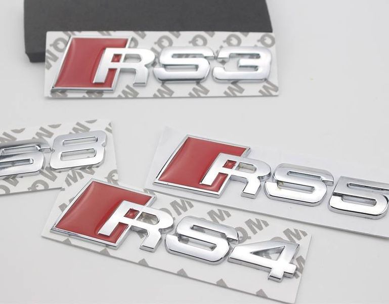 Автологотип шильдик эмблема надпись Audi RS8 red chrome Emblems 170796 241284 фото
