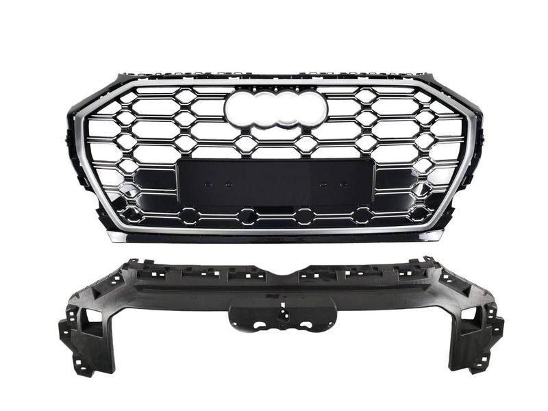 Решітка радіатора на Audi Q5 2020- стиль SQ5 Silver Black 429966 фото