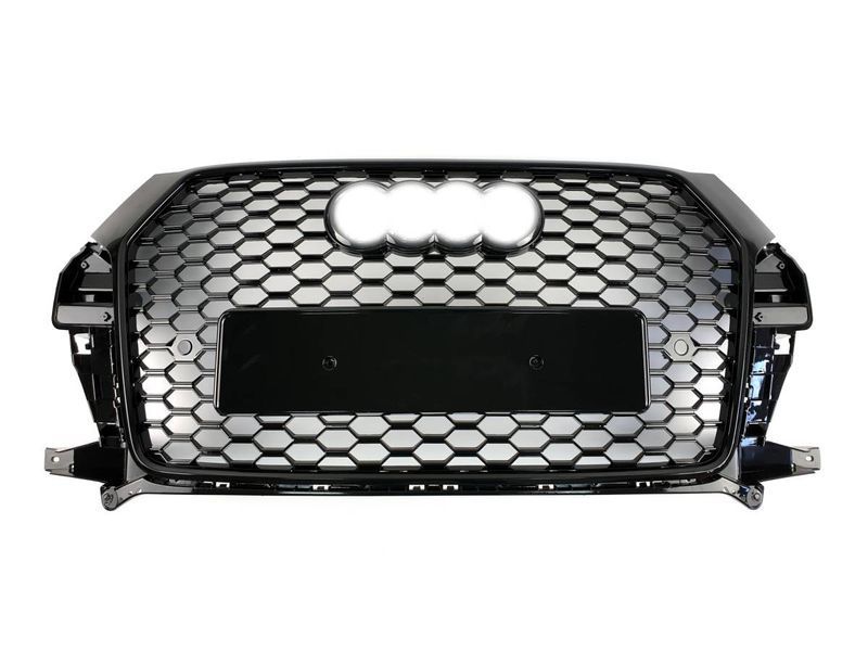 Решетка радиатора на Audi Q3 2014-2018 в стиле RSQ3 Black 427341 фото