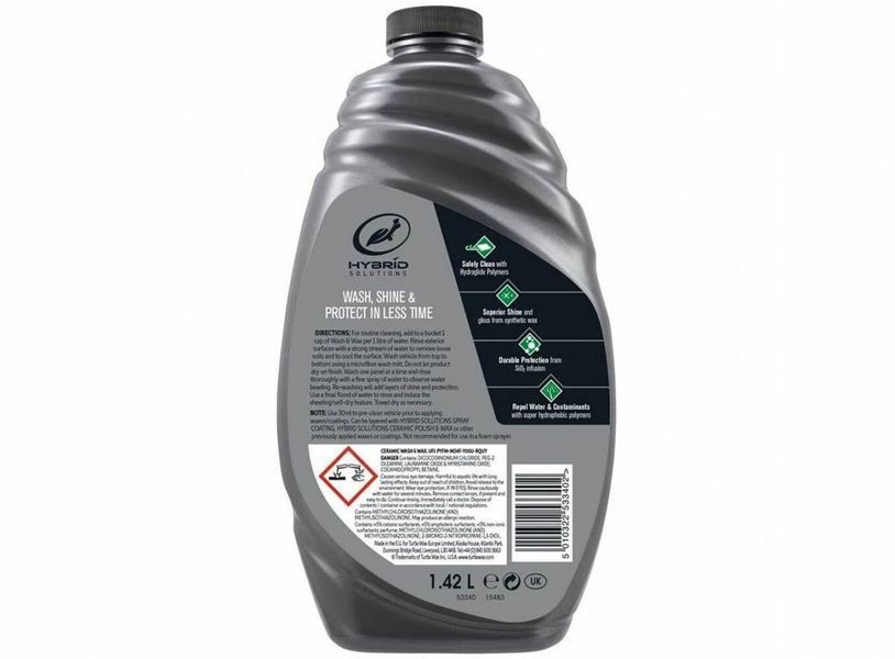 Керамический восковый шампунь Turtle Wax Hybrid Solutions Ceramic Wash & Wax 1,42 л 340671 фото