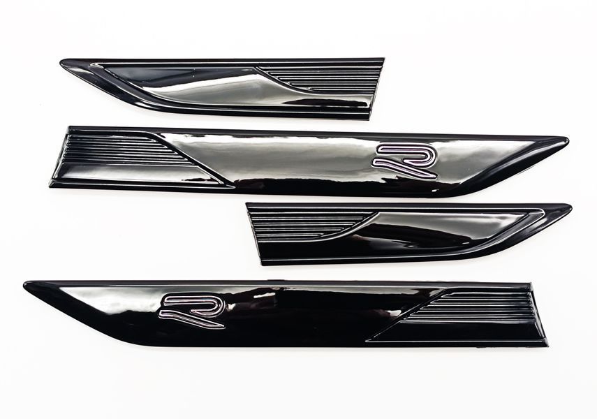 Автологотип емблема напис на крила Volkswagen Tiguan R-line Black Edition 2020-2024 чорний глянець 206657 фото