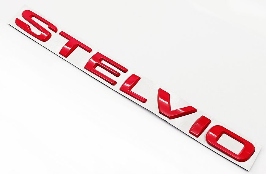 Автологотип емблема напис Alfa Romeo Stelvio Red Edition на кришку багажника 521621 фото