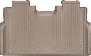 3D килимки для Ford F-150 2014-2020, 2021- SuperCrew бежеві задні Bench Seating WeatherTech 456974 141187 фото