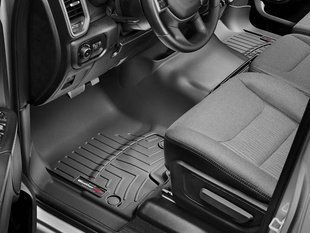3D килимки для Dodge Ram 2019- чорні передні Bench Seating WeatherTech 4414301 98166 фото