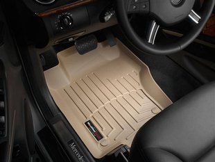 3D килимки для Mercedes GL-class X164, M-class W164 2006-2012 бежеві передні WeatherTech 450161 46604 фото