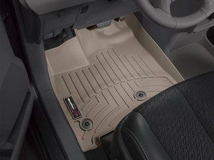 3D килимки для Toyota Sienna 2013- бежеві передні WeatherTech 454751 141286 фото