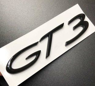Автологотип емблема напис Porsche GT3 Black чорний глянець 423257 фото