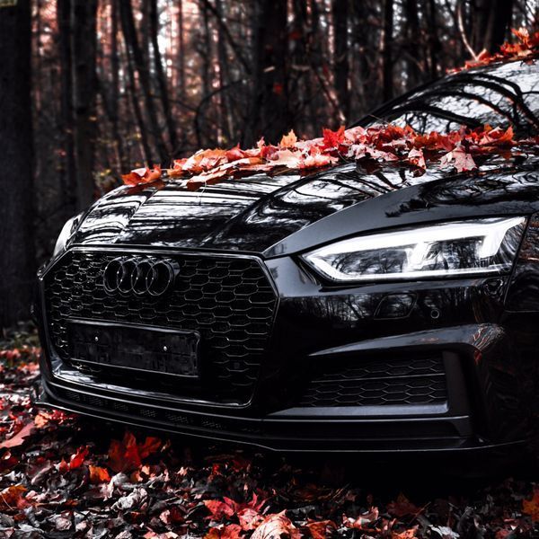 Решетка радиатора на Audi A5 2016-2020 в стиле RS5 Черный глянец 521582 фото